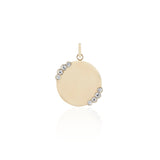 Huit Old Mine Cut Diamond Disc Pendant