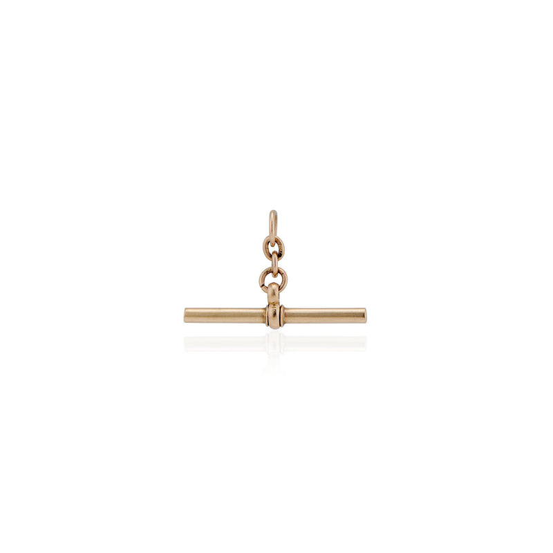 Vintage Late Victorian Rosey Yellow Gold T-bar