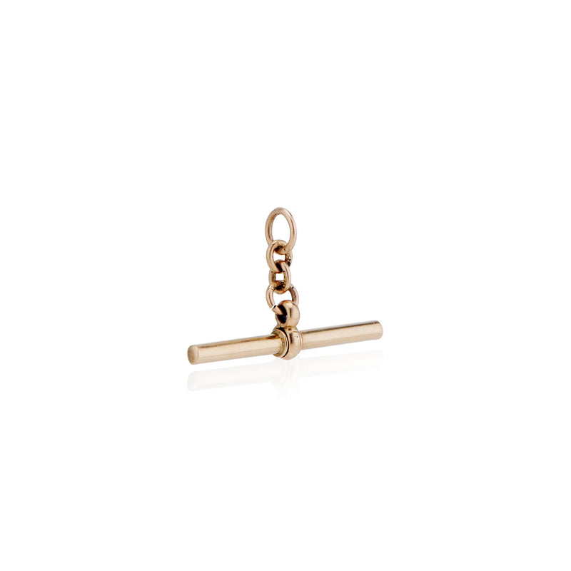Vintage Late Victorian Rosey Yellow Gold T-bar