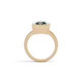 Old Mine Cut Aquamarine Thea Ring