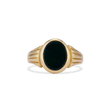 Late Victorian Bloodstone Signet Ring with Carved Shoulders