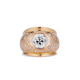 1.85 Carat Old Mine Cut Diamond and Starburst Bombé