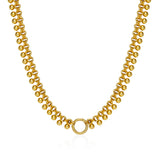 Late Victorian Etruscan Revival Gold Book Chain Collar Necklace