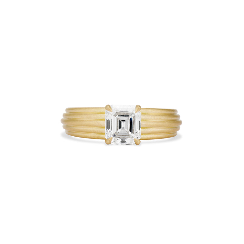 1.11 Carat Asscher Cut Diamond Ami Engagement Ring