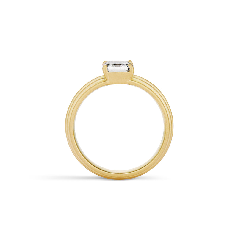 1.11 Carat Asscher Cut Diamond Ami Engagement Ring