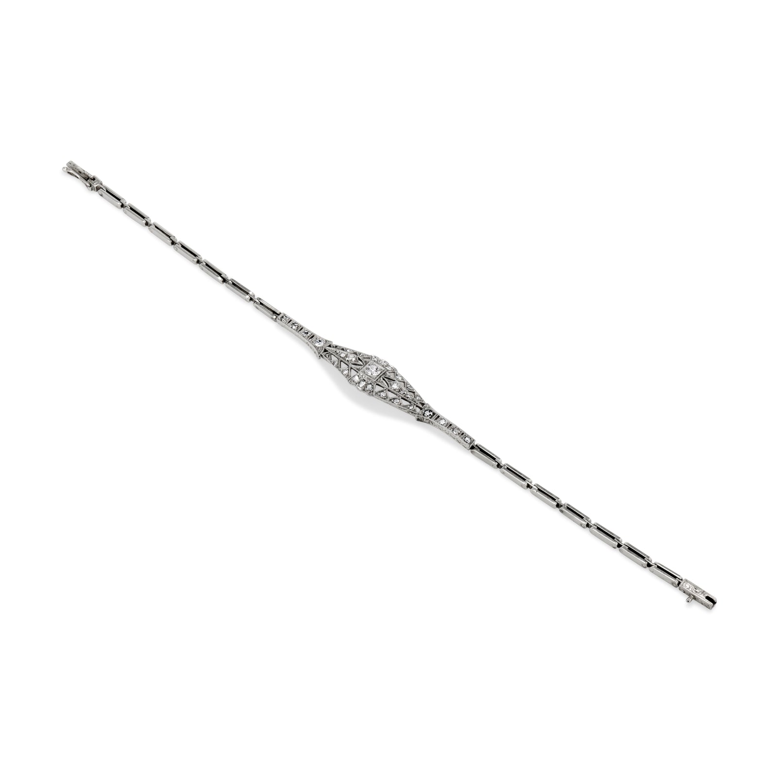 Art Deco Old Mine and Rose Cut Diamond Bracelet – Ashley Zhang Jewelry