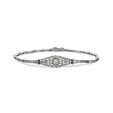 Art Deco Old Mine and Rose Cut Diamond Bracelet