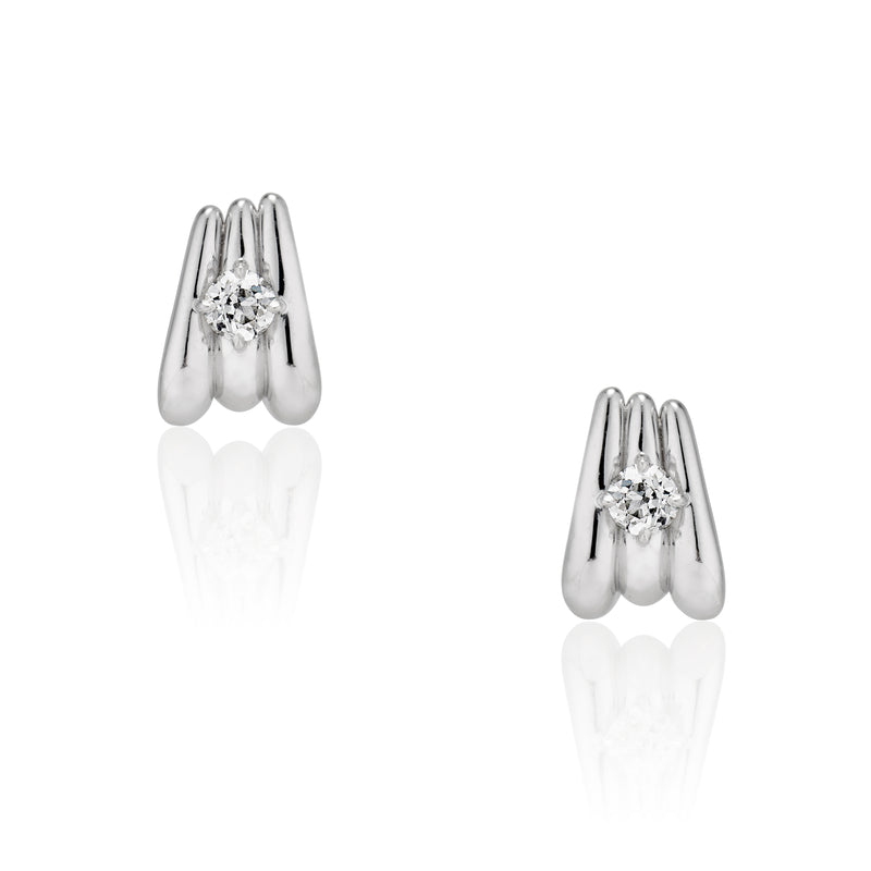 Old Mine Cut Diamond Tove Earrings