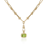 Elongated Old Mine Peridot Lilah Pendant
