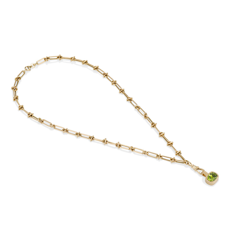 Elongated Old Mine Peridot Lilah Pendant