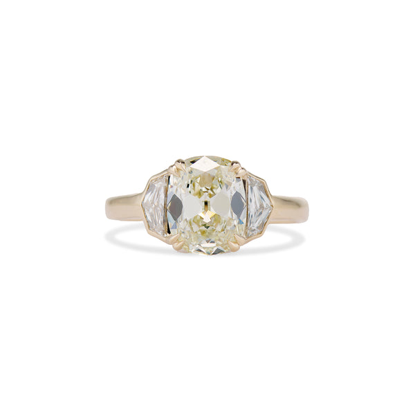 2.03 Carat Antique Style Cushion Cut Andrea Engagement Ring