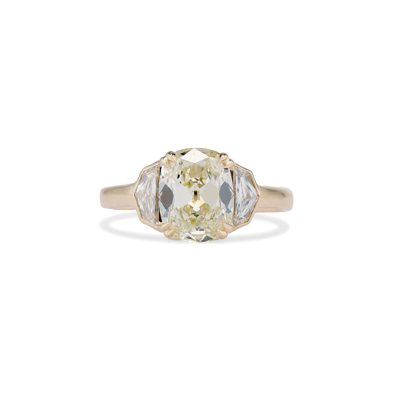 2.03 Carat Antique Style Cushion Cut Andrea Engagement Ring