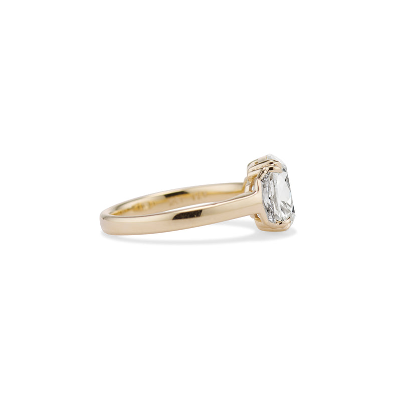 2.03 Carat Antique Style Cushion Cut Andrea Engagement Ring
