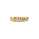 1898 Carved Diamond Gypsy Ring
