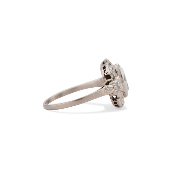 Moval Diamond Art Deco Picture Frame Ring