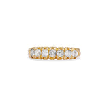7 Old Mine Cut Diamond Carved Band