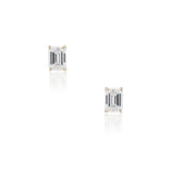Estate Emerald Cut Diamond Studs