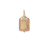 Antique Appliqué 18K Gold Shield Locket