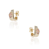 Old Mine Cut Morganite Tove Earrings