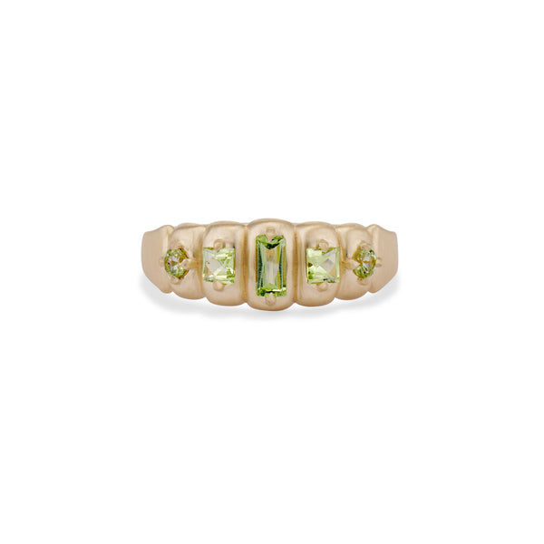 Nora Mixed Cut Peridot Band