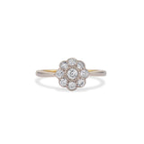 Gold & Platinum Diamond Daisy Cluster Ring