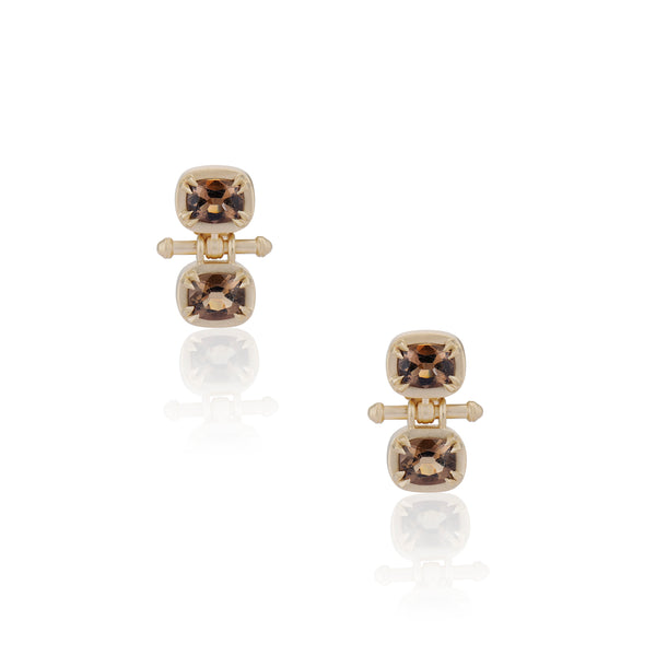 Old Mine Smoky Quartz Lilah T Bar Earrings