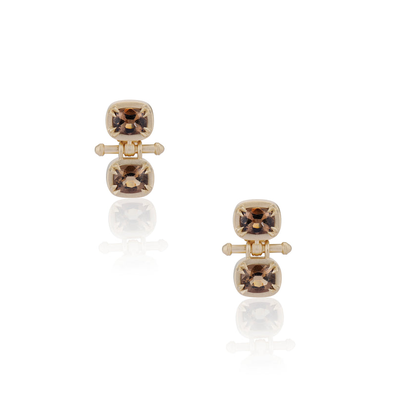 Old Mine Smoky Quartz Lilah T Bar Earrings