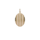 Philo Gold Striped Oval Locket