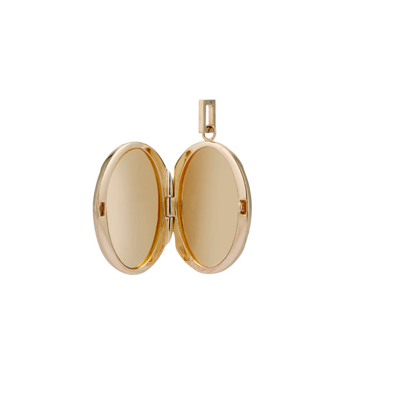 Philo Gold Striped Oval Locket