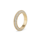 Poesy Knife Edge Pave Diamond Band