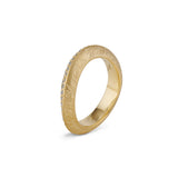 Curved Poesy Knife Edge Pave Diamond Band