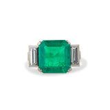 4.51 Colombian Emerald and Diamond Ring