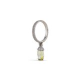 3.93 Briolette Diamond Drop Ring