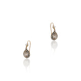 Antique Pear Cut Diamond Earrings
