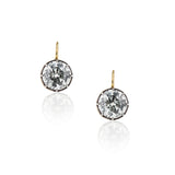 13.98 TCW Old European Cut Diamond Collet Set Earrings