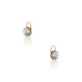 13.98 TCW Old European Cut Diamond Collet Set Earrings