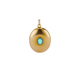 Victorian Opal and Diamond Gold Locket