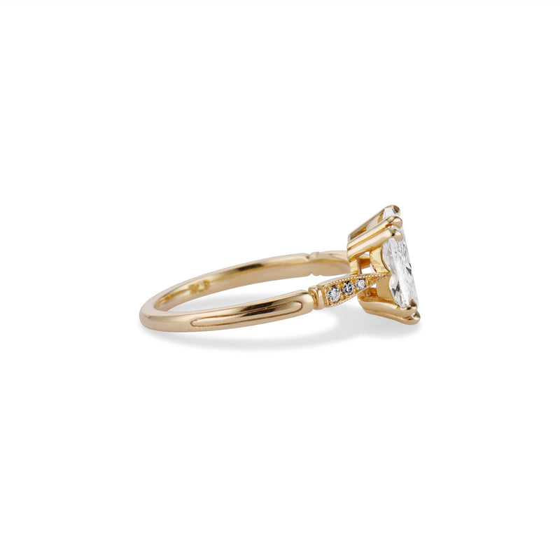 1.50 Antique Style Elongated Cushion Cut Natasha Ring
