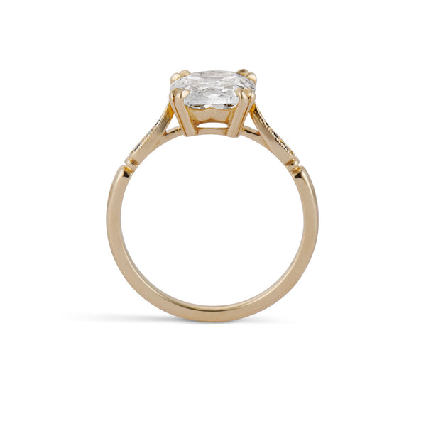 1.50 Antique Style Elongated Cushion Cut Natasha Ring