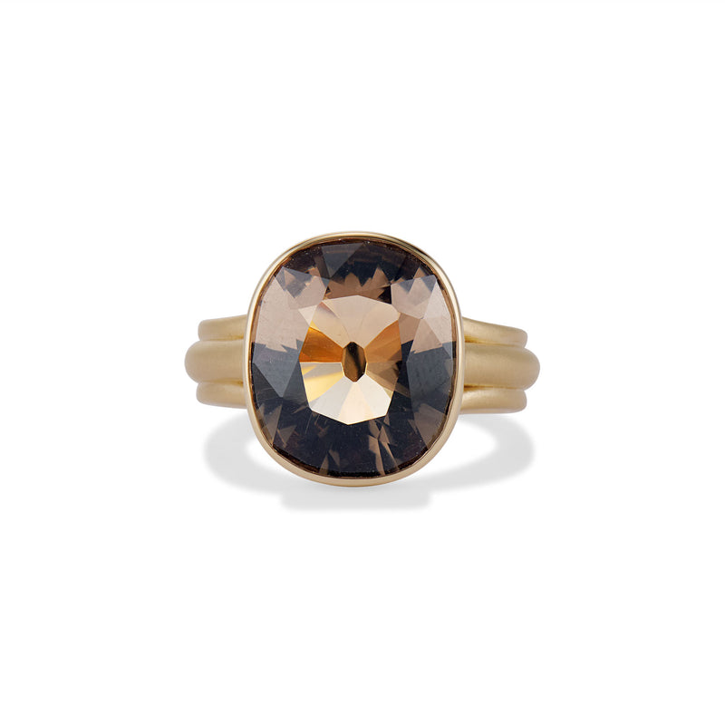 Old Mine Smoky Quartz Darcy Ring