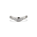 White Gold and Diamond Curved Band