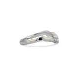White Gold and Diamond Curved Band