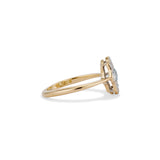 Art Deco French Cut Aquamarine and Diamond Engagement Ring