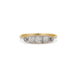 Art Deco Graduated Diamond Milgrain Ring