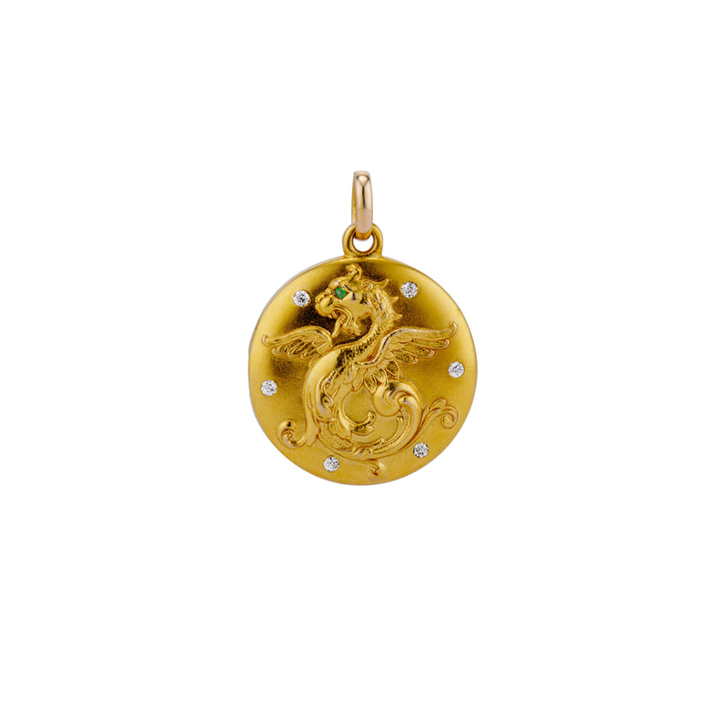 Diamond and Gold Dragon Locket