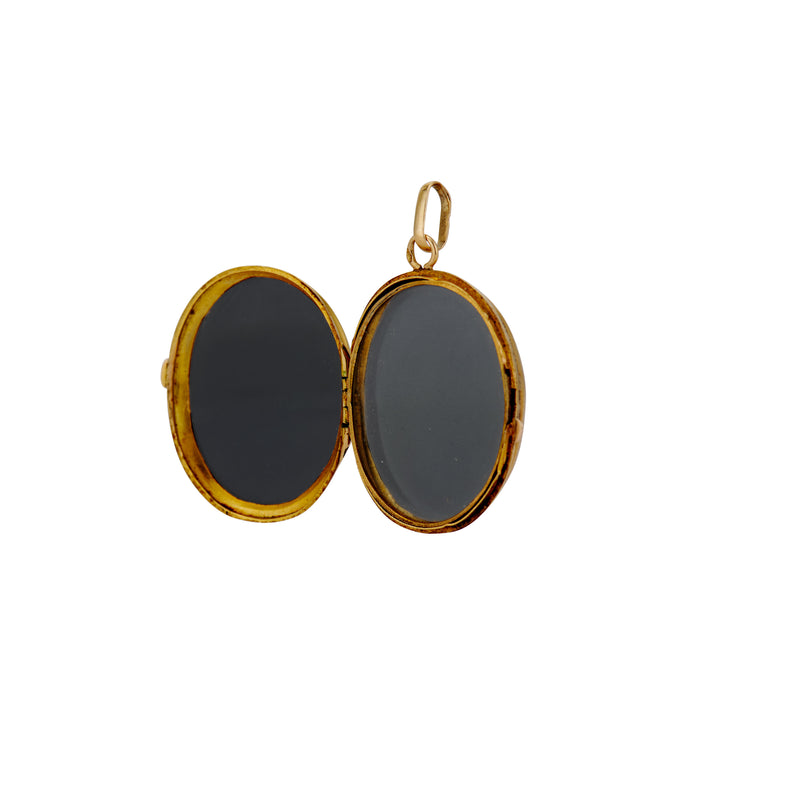 Victorian Oval Black Onyx Locket