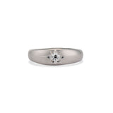 Platinum Old Mine Cut Diamond Gypsy Starburst Ring