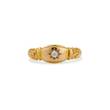 1895 Victorian Gold and Old Mine Cut Diamond Starburst Ring