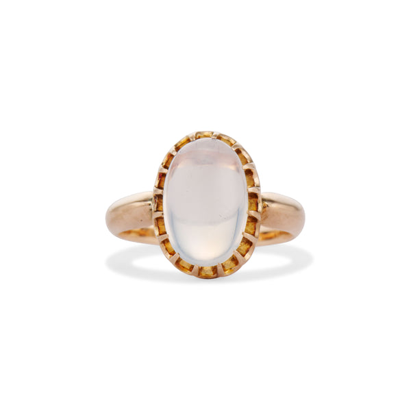 Late Victorian 3.00 Carat Gold Moonstone Ring
