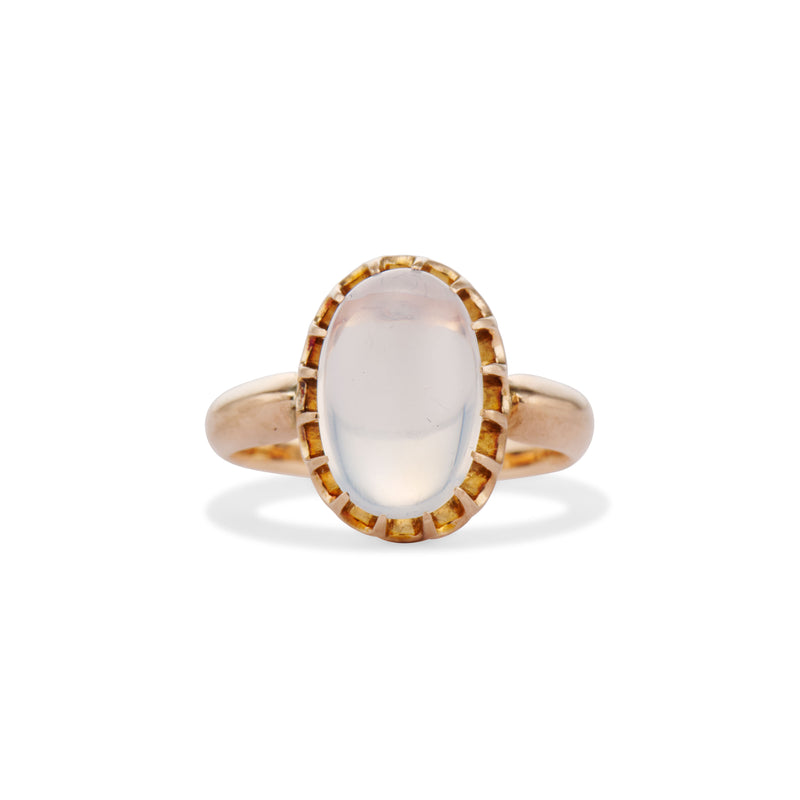 Late Victorian 3.00 Carat Gold Moonstone Ring